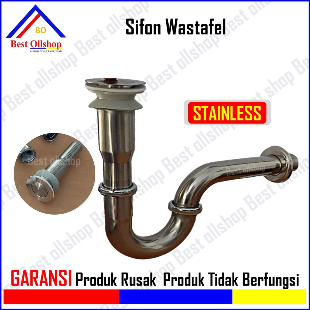 Sifon Leher Angsa Wastafel Pencet On Off Afur Air Stainless / Sifon Wastafel Afur Avur Bak Cuci Tangan Stainless Termurah