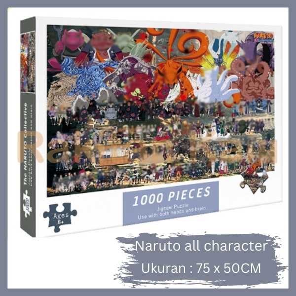 Puzzle Jigsaw Anime 500 &amp; 1000 Pcs  Puzzle Jigsaw  Ukuran Besar / Naruto / Akatsuki / Pain