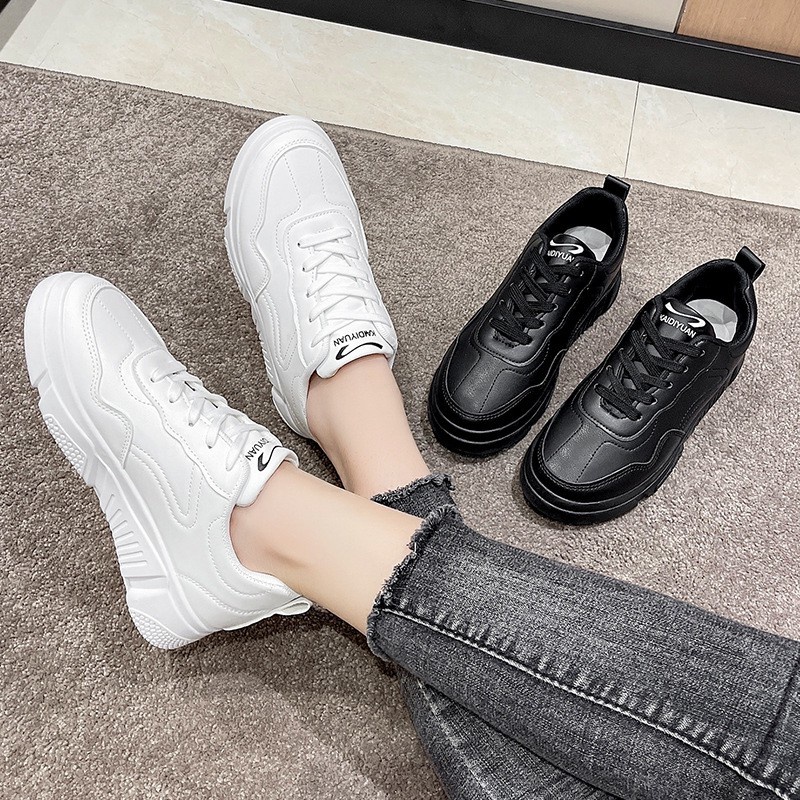 AVANCEID SIZE 36-41 1880 Sepatu Sneakers Wanita Sekolah Kerja Putih Hitam Import