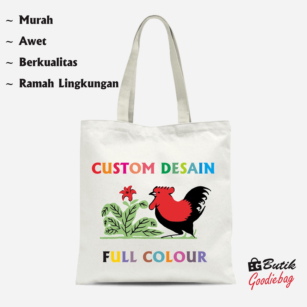 

Tas Souvenir / Goodie Bag / Totebag / Tas Blacu Premium Full Colour Custom 35x40