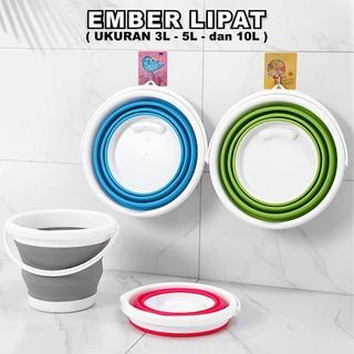 Ember Lipat Jumbo Water Bucket Foldable Baskom Lipat Ember piknik portable Ember Lipat 3L 5L 10L ember Pancing Travel Baskom Wadah Serbaguna