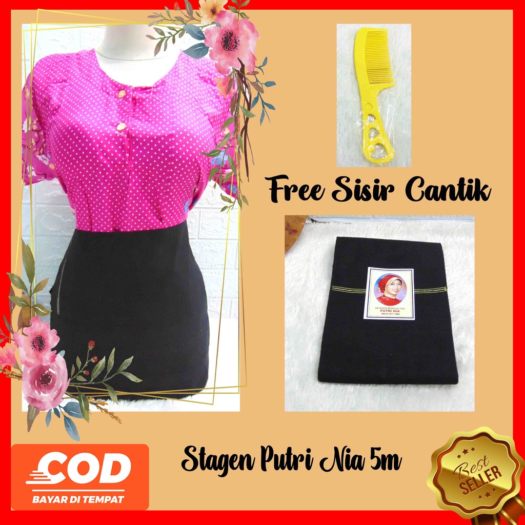 FREE SISIR CANTIK [EXPORT QUALITY] Stagen 5m Cap Putri Nia Kualitas SNI