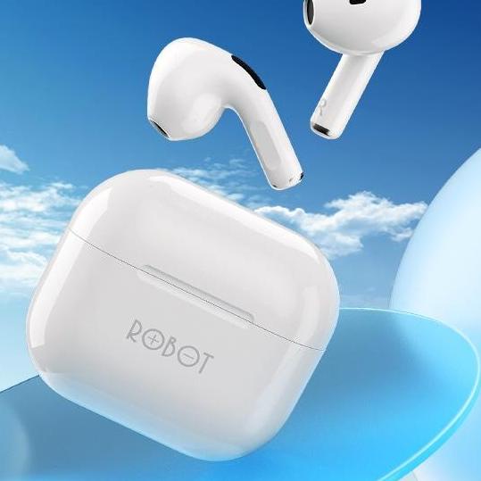 ROBOT TWS Bluetooth Headset Airbuds T50 - Putih