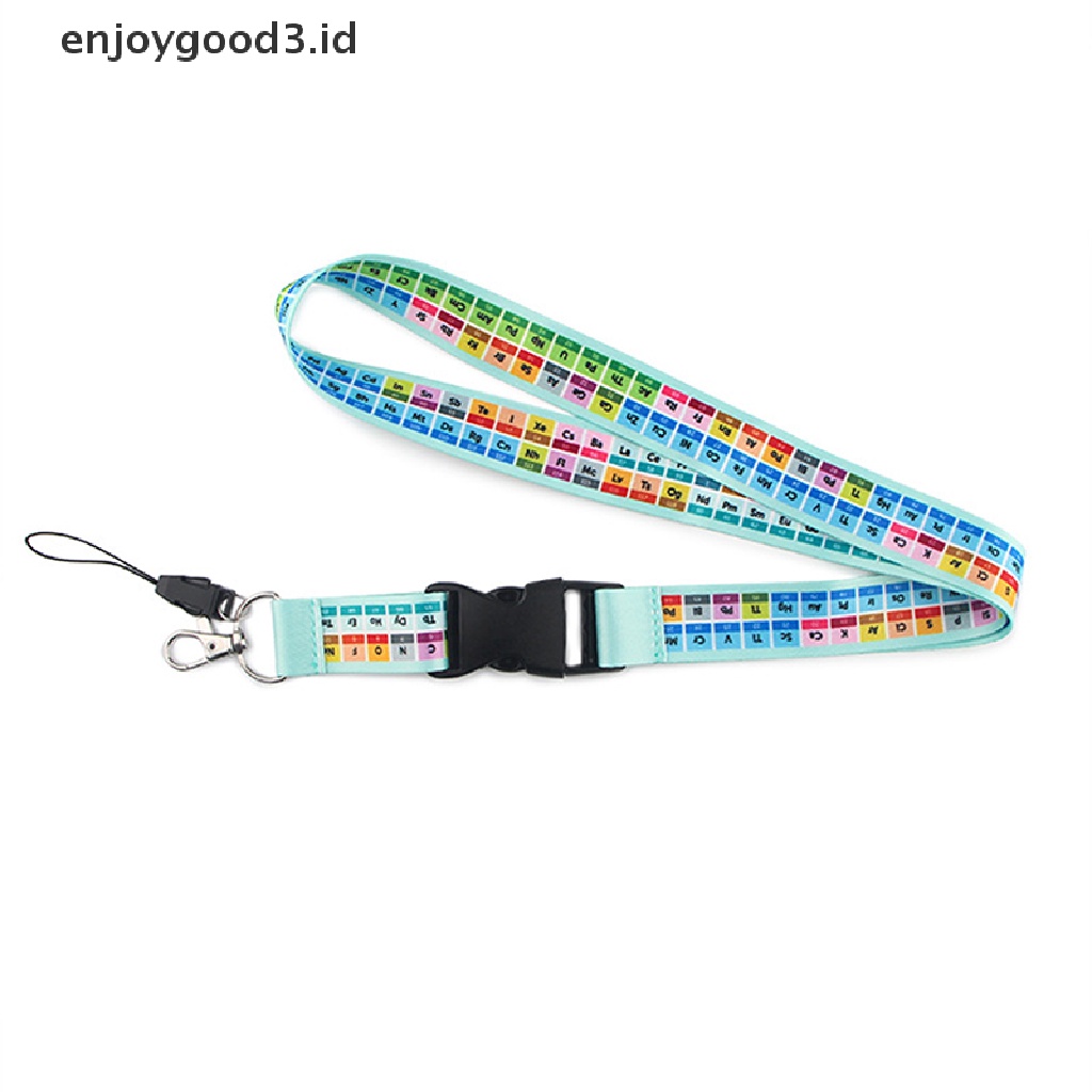 Tali Lanyard Leher Gantungan Kunci Untuk Kimia Periodik Tabel Elemen Periodik