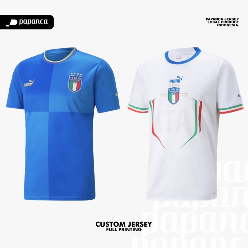 Jersey Italy Home Away Piala Dunia 2022 Full Printing
