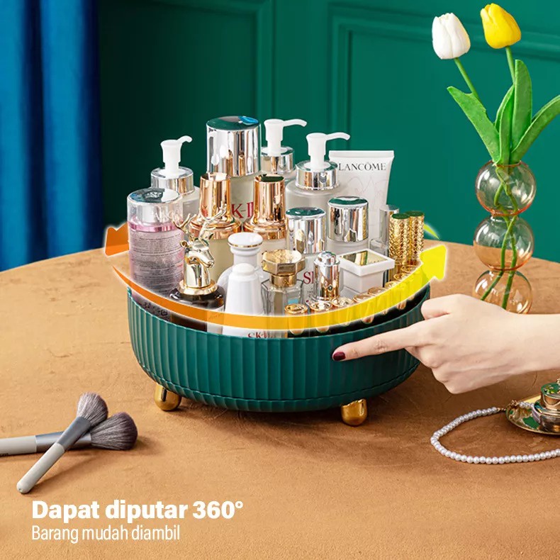 Wadah Penyimpanan Putar/Rak Kosmetik/Buah/Bumbu Desktop Organizer