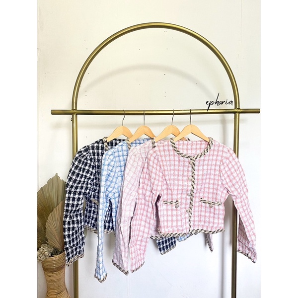 EPHORIA | TIFFANY BLAZER | BLAZER TWEED KOREA PREMIUM | BLAZER TWEED WANITA IMPORT