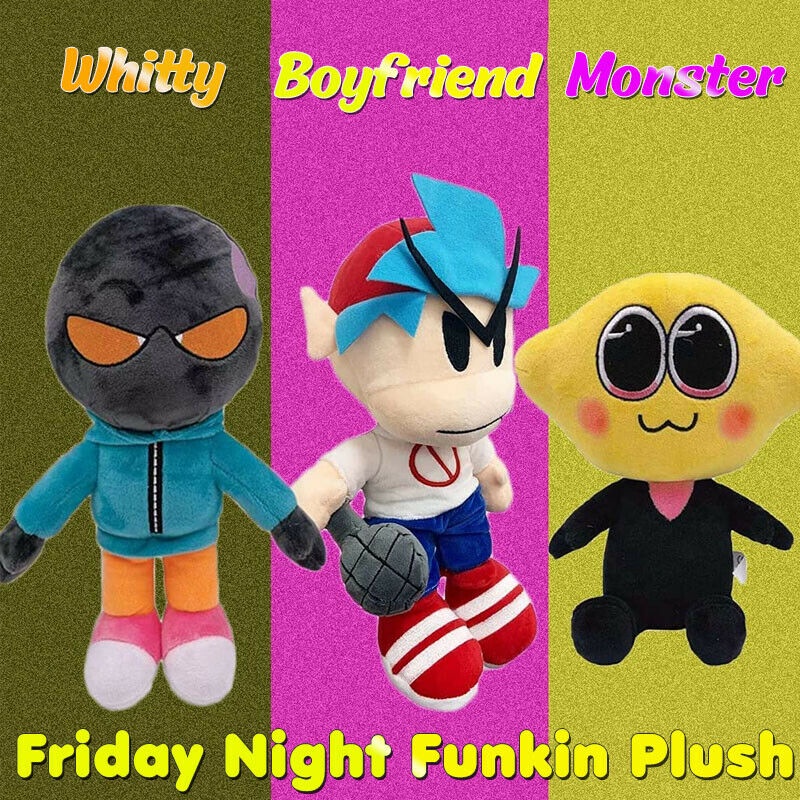 Mainan Mewah Friday Funkin Night, Boneka Setan Monster Lemon FNF Whitty And Boyfriend