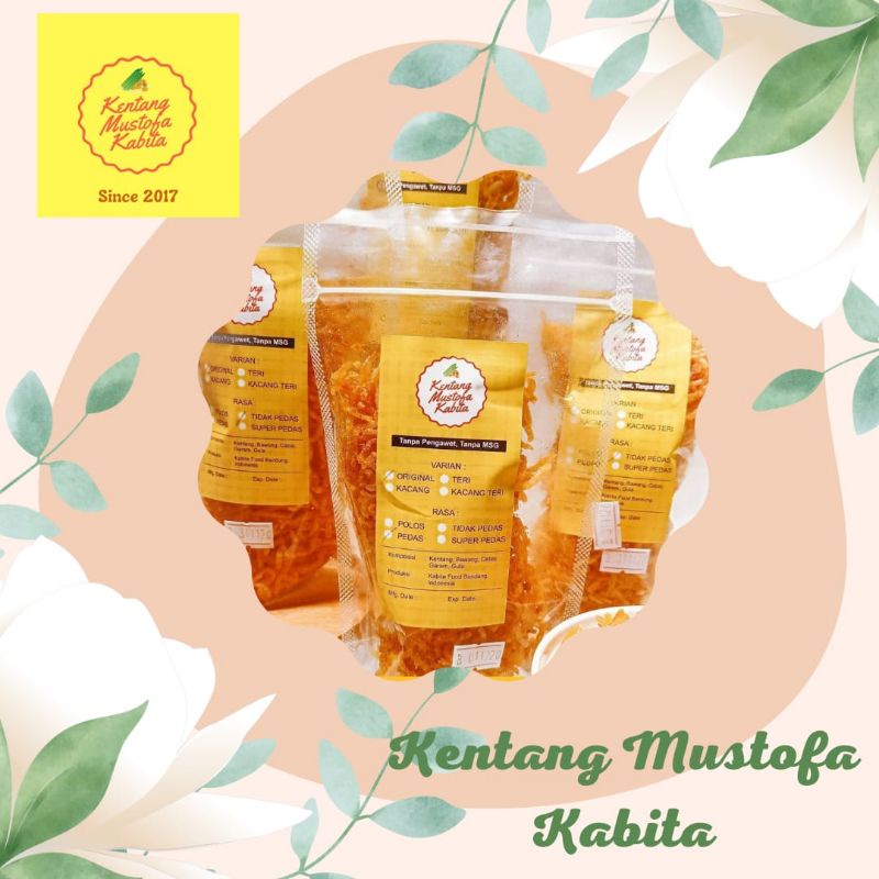 

Kering Kentang Mustofa Kabita Mix Kacang - Pouch 100g (Daun Jeruk)