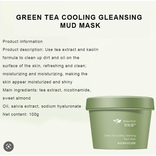 (UMU SUPPLIER) MAIGOOLE GREEN TEA CLAY MASK PORE CLEAN MASKER WAJAH MEIDIAN