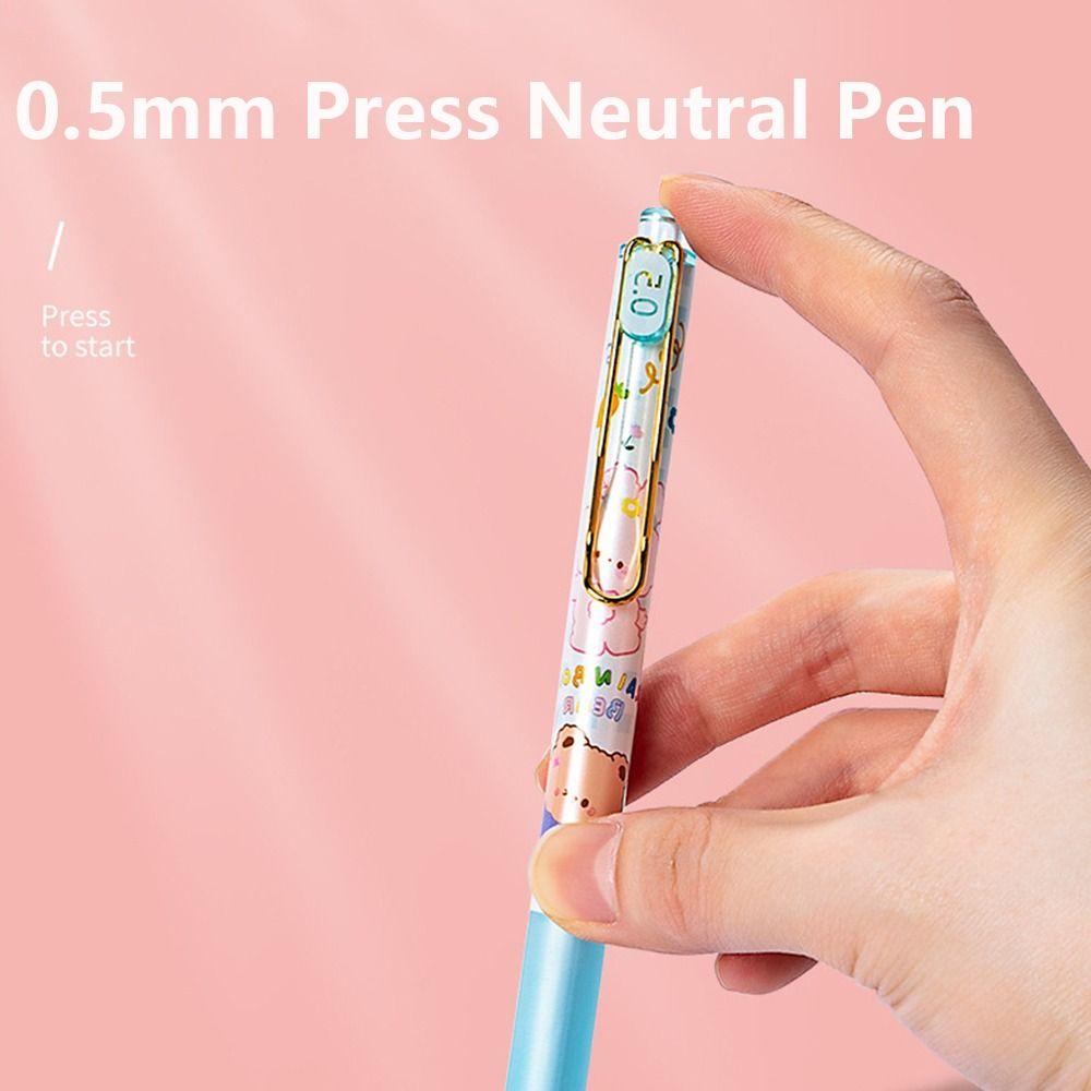 Nanas 6 Pcs/Set Press Netral Pen Hadiah Musim Semi Musim Panas Musim Gugur Musim Dingin Ball Point Pen Alat Tulis Menulis Alat Gel Pen