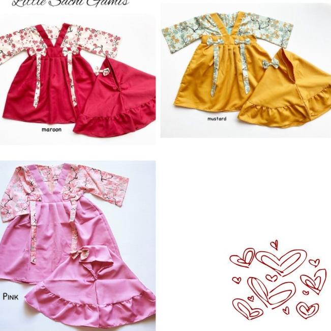 baju muslim gamis dress jilbab hanbok sachi anak bayi perempuan