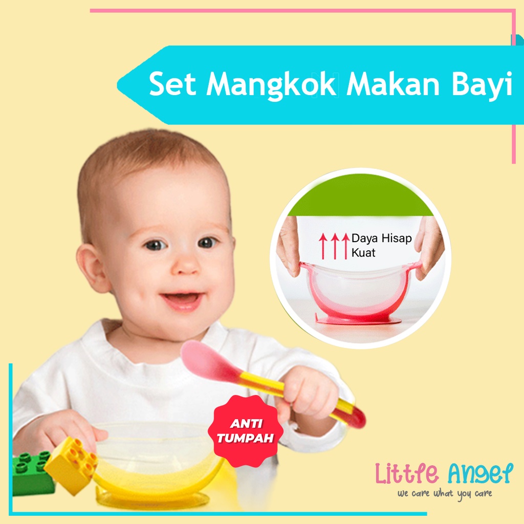 MANGKOK BAYI MPASI Anti Tumpah Silicon Set Peralatan Makan Sendok Lucu Tempat Wadah Susu Bayi Murah