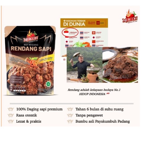 

RENDANG SAPI MERCON MERAH PUTIH 150 GRAM, LIMITED EDITION!!