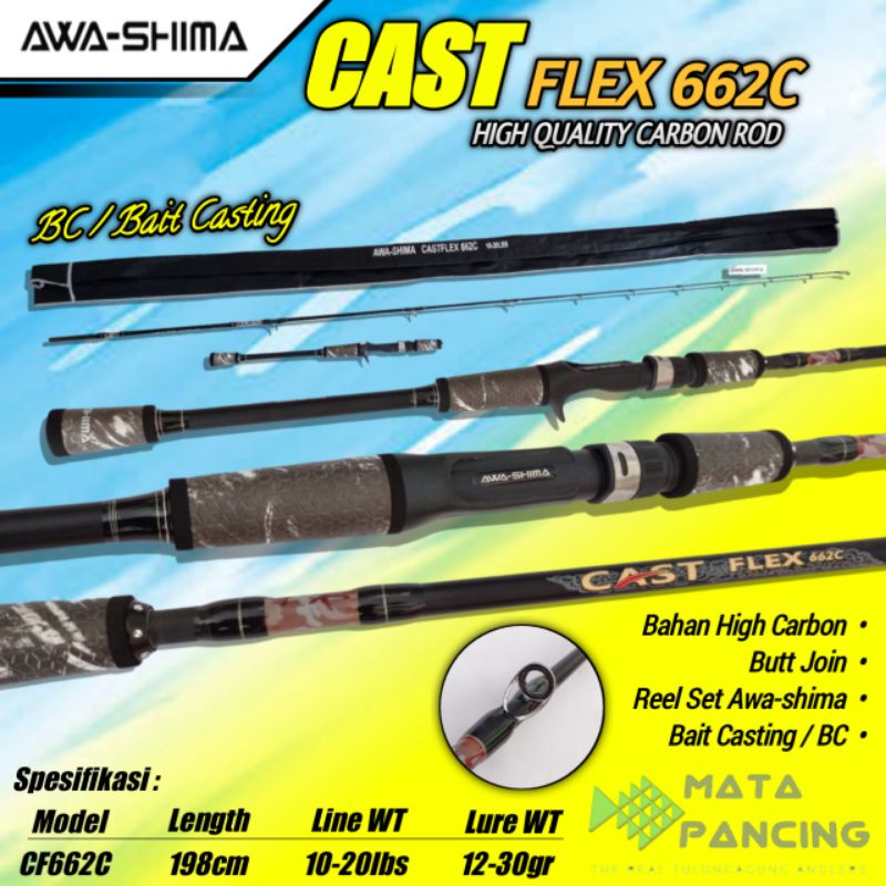 Joran casting bc Awa-shima Cast Flex CF662C bait casting bait-casting 10-20lb 662 198cm awa shima cast flex joran awashima cast flex