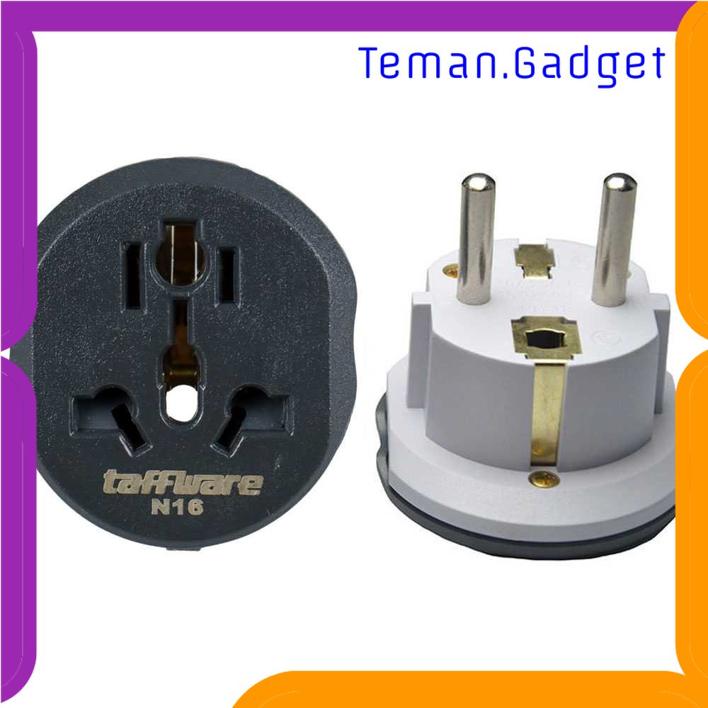 TG-TRV Taffware Loop Universal Travel Adapter AU US UK to EU Plug 16A - N16