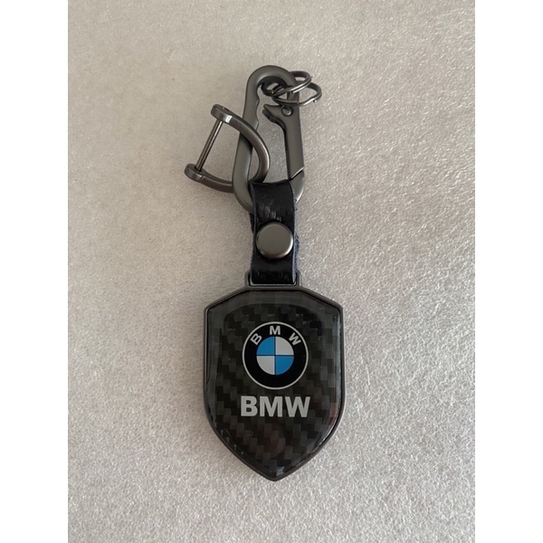 Gantungan Kunci Mobil bahan carbon logo BMW