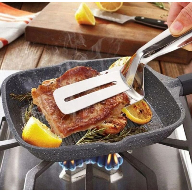 Spatula Capit Klip Pencapit Makanan Sutil Gorengan Stainless