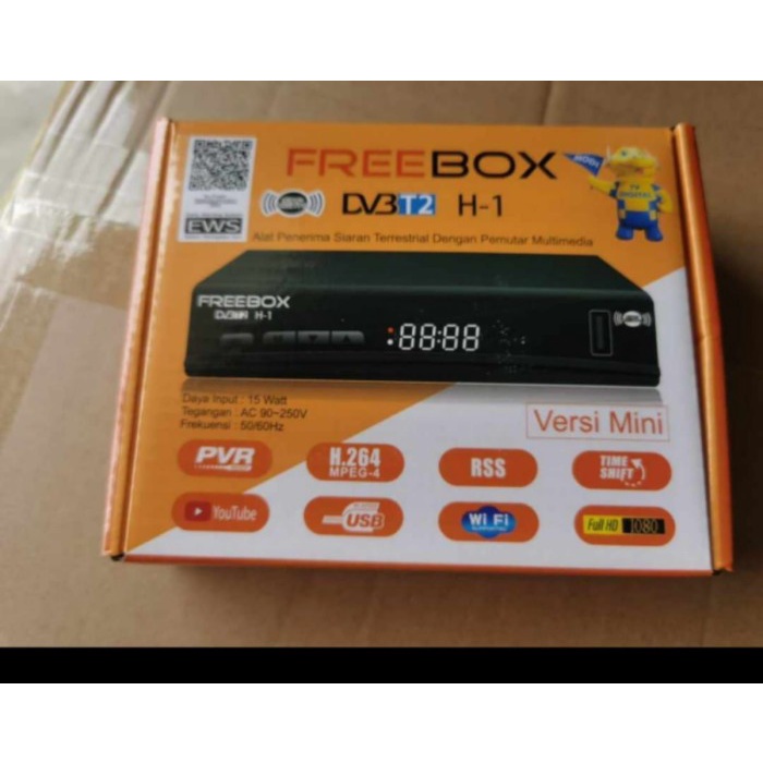 FREEBOX DV3T2 H-1 Alat Penerima Siaran Terrestrial TV Digital Receiver Set Top Box Full HD Versi Mini