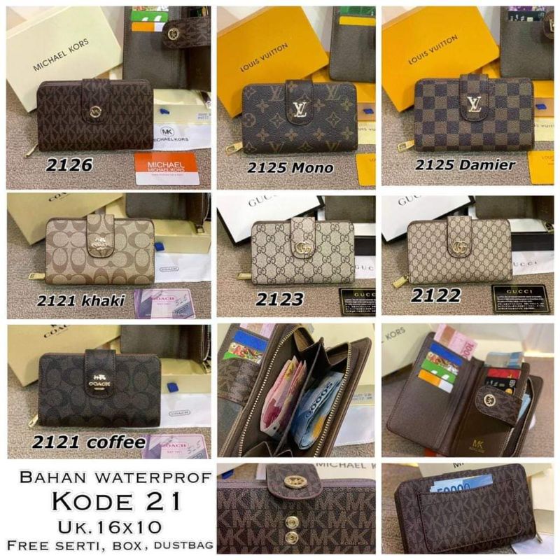 NEW ITEM aneka dompet lidah kode 21 free box / dompet uang dan kartu import