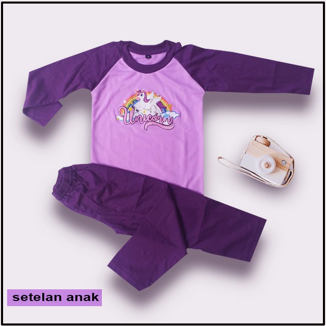 Baju Setelan Kaos Anak Perempuan Karakter Ukuran (S-XXL)  / Baju Stelan Anak Motif Kartun / Stelan Anak Perempuan