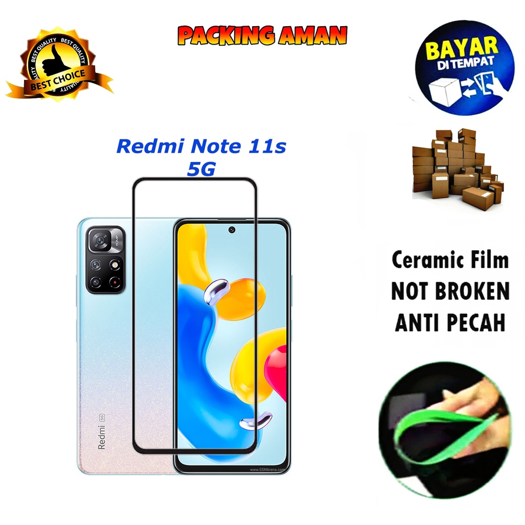 Tempered Glass Xiaomi Redmi Note 11s 5G FULL COVER FULL SCREEN Ceramic Film Anti Gores