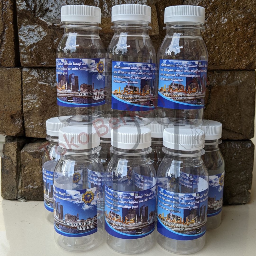 Botol kosong air zamzam 25pcs anti tumpah oleh oleh haji dan umroh free packing dus