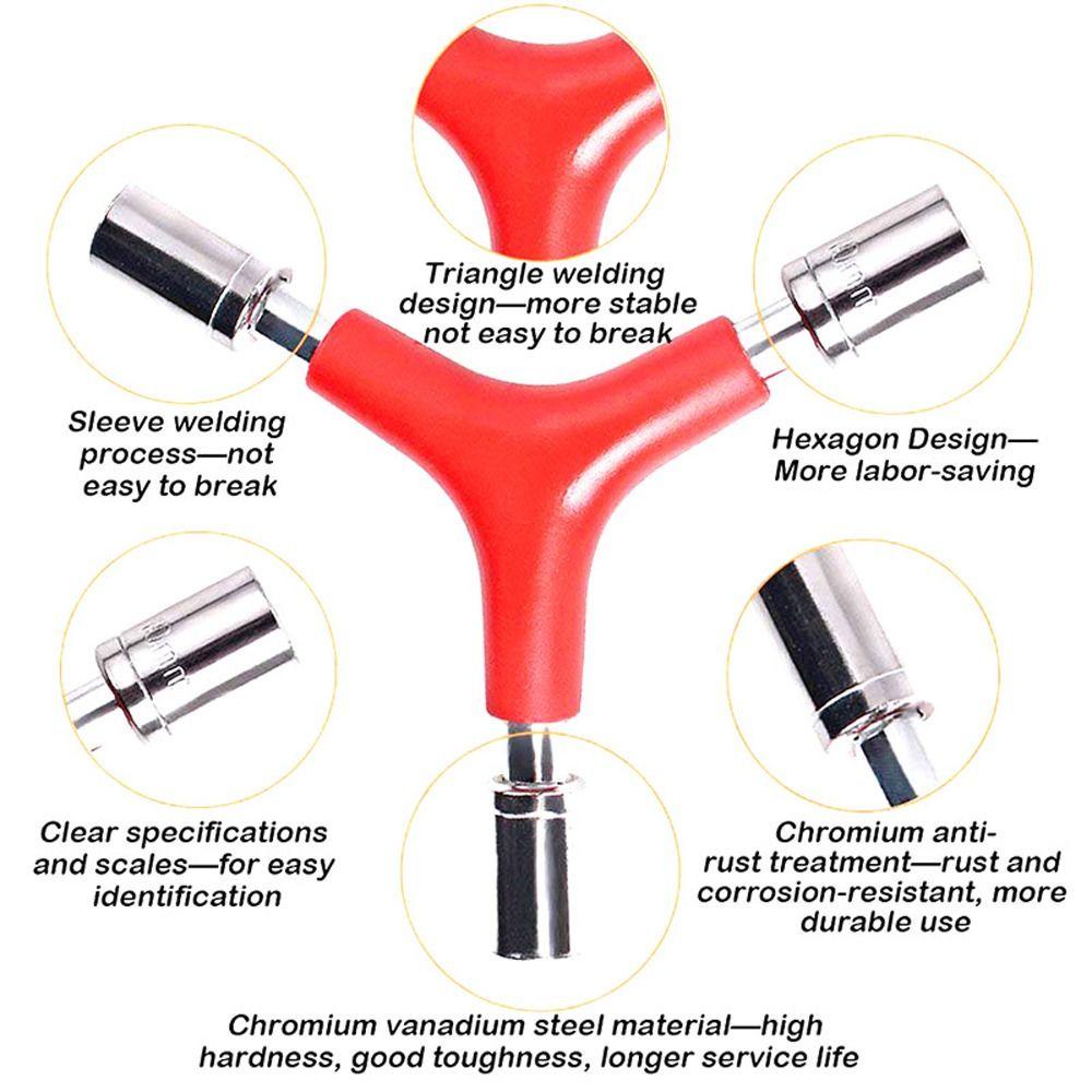 Lanfy Sepeda Allen Wrench Universal MTB Sepeda Bentuk Y Alat Perbaikan Sepeda 3arah Spanner Sepeda