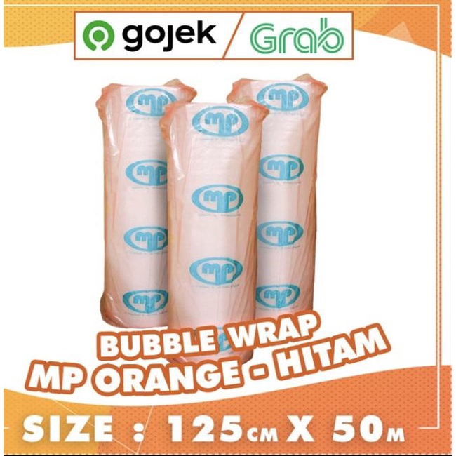 

BUBBLE WRAP ROLL 50 METER HITAM ORANGE BUBLE WRAP MULIAPACK - MP ORG - Putih