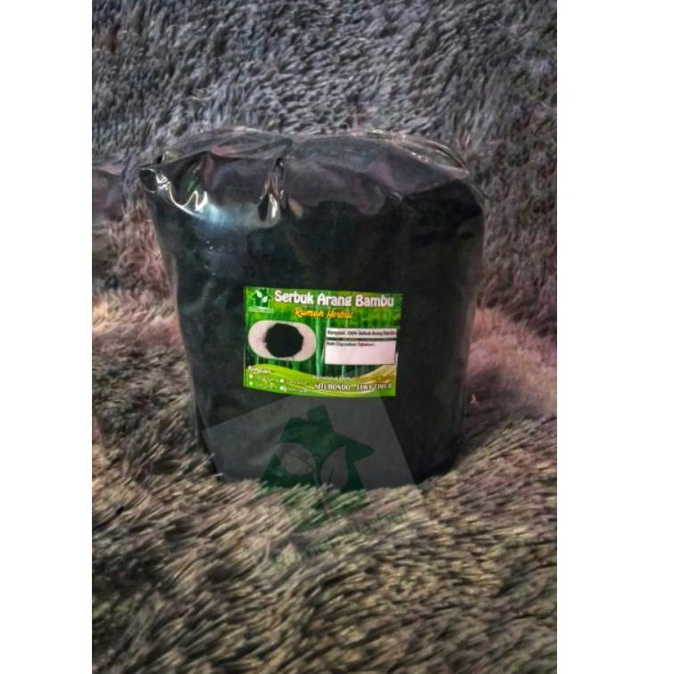 

☃ Bubuk Arang Bambu/Arang Aktif/Pewarna Hitam alami/Food Grade Kemasan 500 gram ƒ