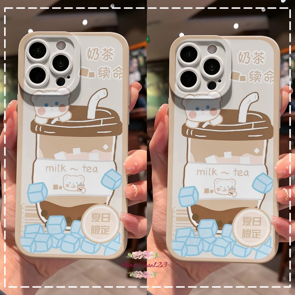 CUSTOM CASE SOFTCASE SILIKON PROCAMERA MILK TEA CUSTOM VIVO Y12 Y16 Y12S Y20 Y21S Y91 Y91C V25 V25E Y22 Y35 BC6795