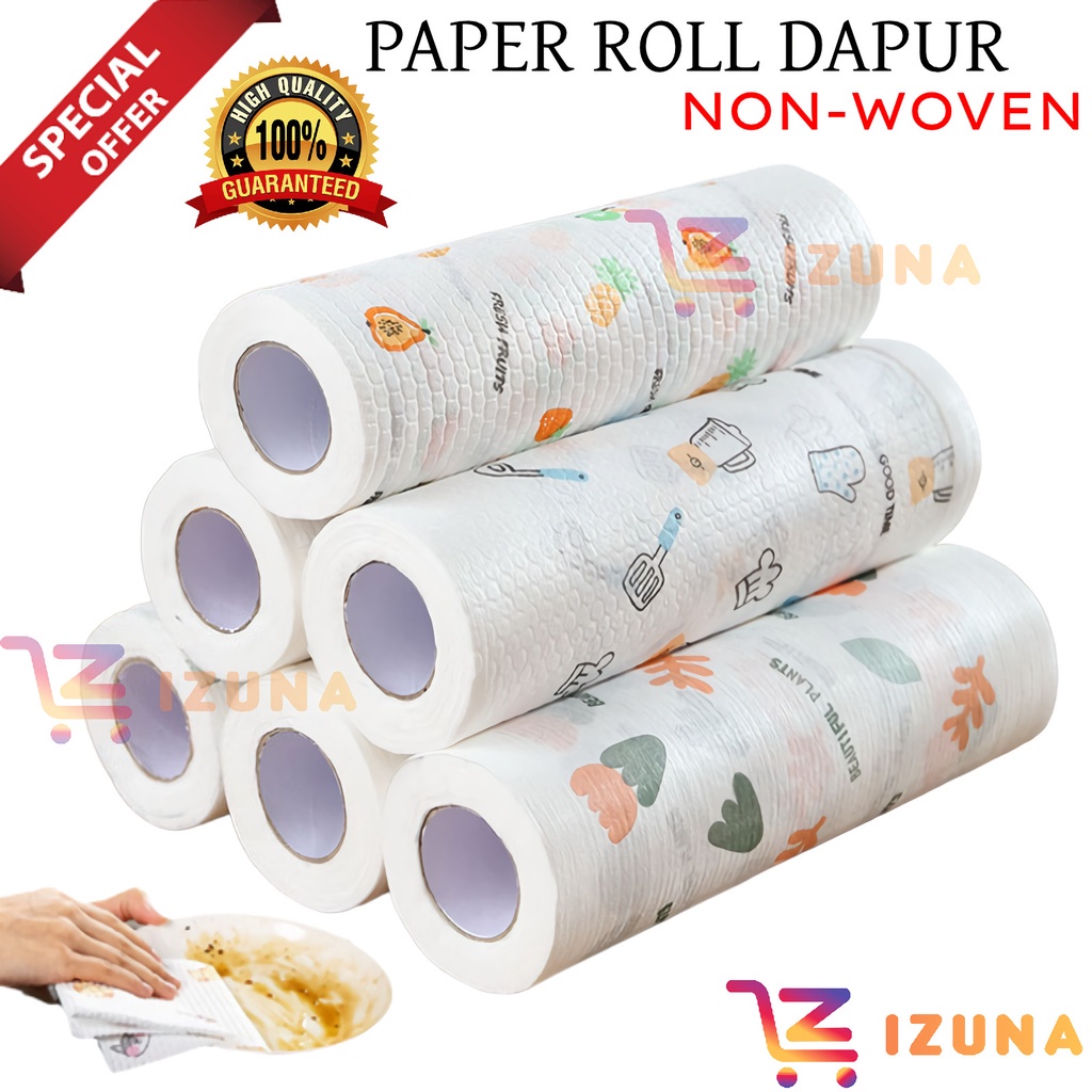 [IZUNA] KAIN LAP TISSUE TISU GULUNG NON-WOVEN / PAPER ROLL DAPUR LAP MINYAK / TISU GULUNG LAP DAPUR / KAIN TISU ROLL