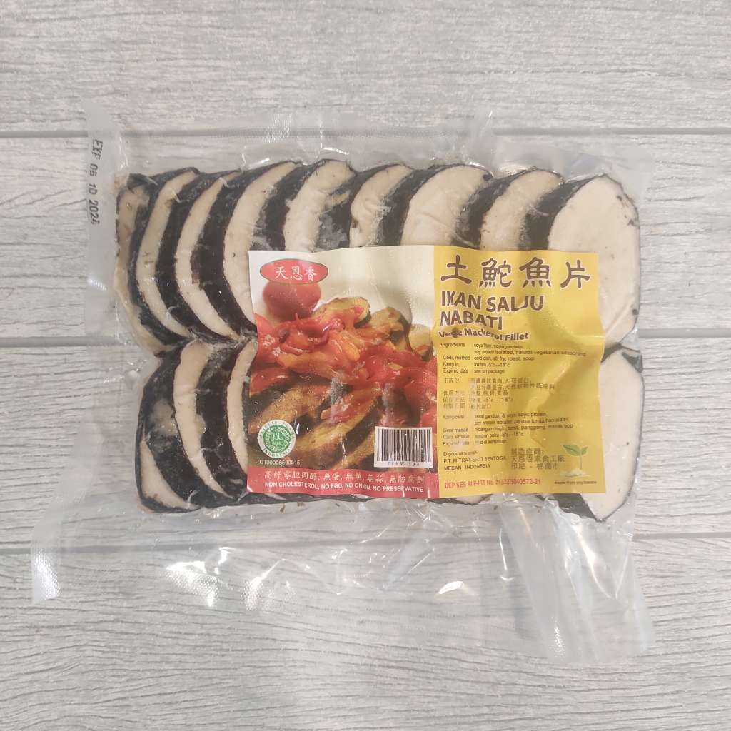 

Tian En Xiang TEX Ikan Salju Mata Nabati Vegetarian Mackerel Fillet