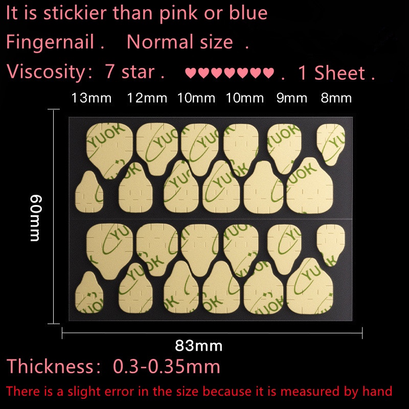 12pcs / 24Pcs / Set Kuku Palsu jelly Dengan Perekat Untuk Nail Art / Manicure