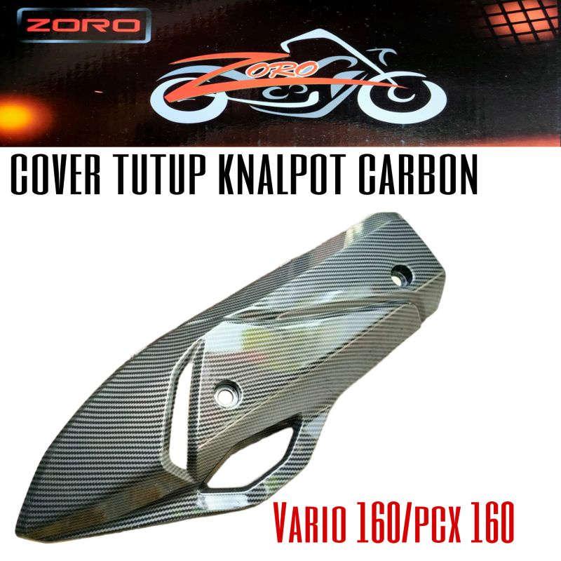 cover knalpot carbon plus cover radiator carbon set vario160 pcx160 zoro