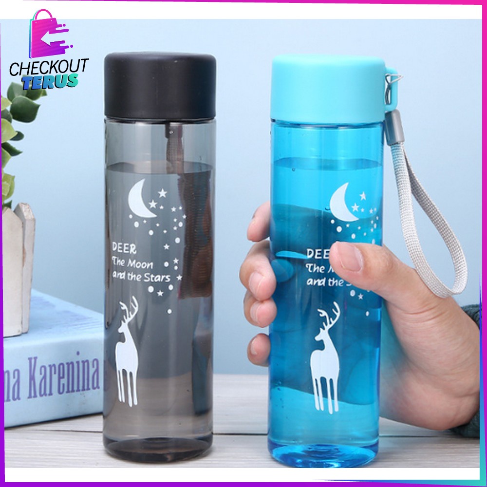 CT C709 Botol Minum Portable 450ML Motif Karater Binatang Rusa Sport Travel Anak Sekolah Tumbler Botol Air Minum