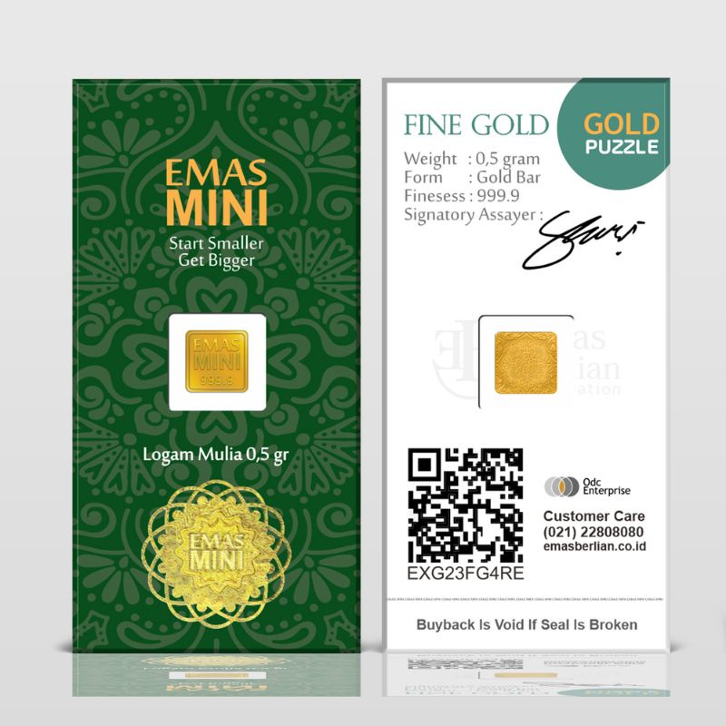 Emas Mini Logam Mulia 0,5 gram