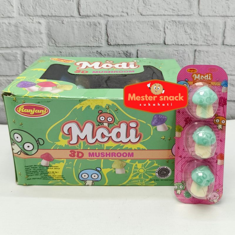 Permen Ranjani Modi 3D Mushroom (1 pack isi 24 pcs)