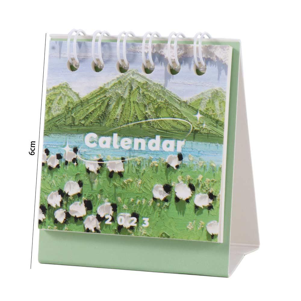 LANFY 2022-2023 Kalender Meja Planner Planner Calendar Self Standing Flip Calendar Desktop Dekorasi Jadwal Planner Agenda Organizer Coil Calendar