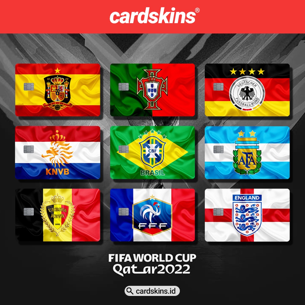 WORLD CUP NATIONAL TEAM SPECIAL HOLOGRAM | GARSKIN / STICKER KARTU ATM / SKIN KARTU ATM / DEBIT / CREDIT / EMONEY / FLAZZ | CARDSKINS