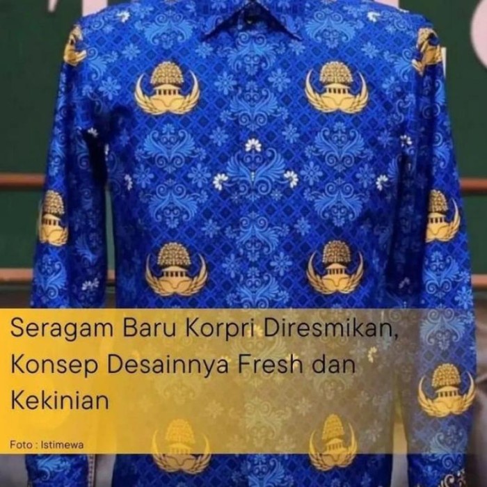 Univ Baju/Seragam Korpri Pria Terbaru 2022 Bahan Semi Sutra