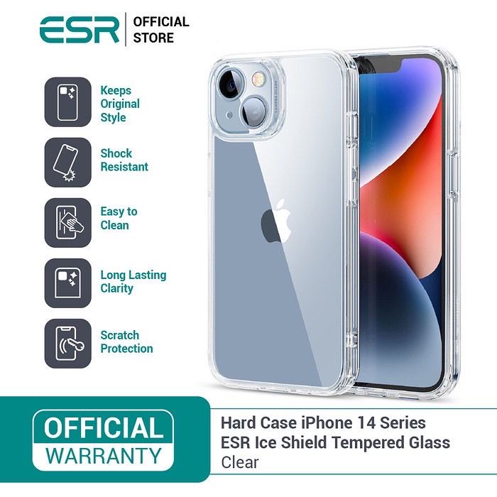 ESR iPhone 14 / 14 Plus / 14 Pro / 14 Pro Max Ice Shield Case Tempered Glass - Original ESR - 501493 / 501492 / 501491 / 501490