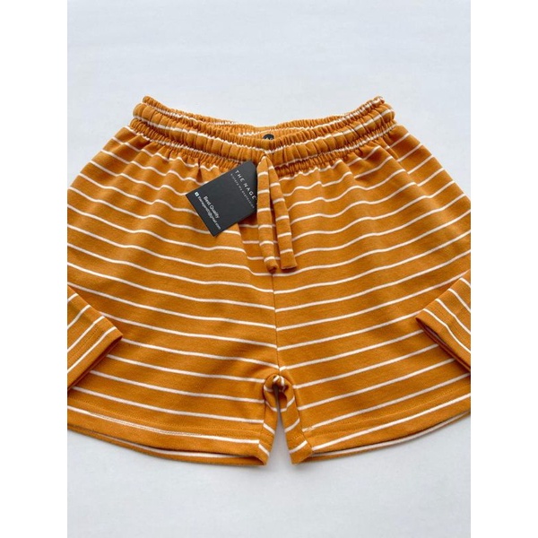 celana pendek boxer pria motif garis garis olahraga jogging
