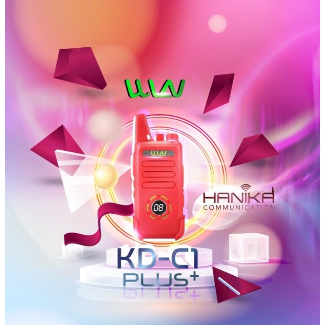 Wln Kd-C1 Plus Ht Uhf Hitam Garansi Layar Ch Handie Talkie Wlan Kdc1