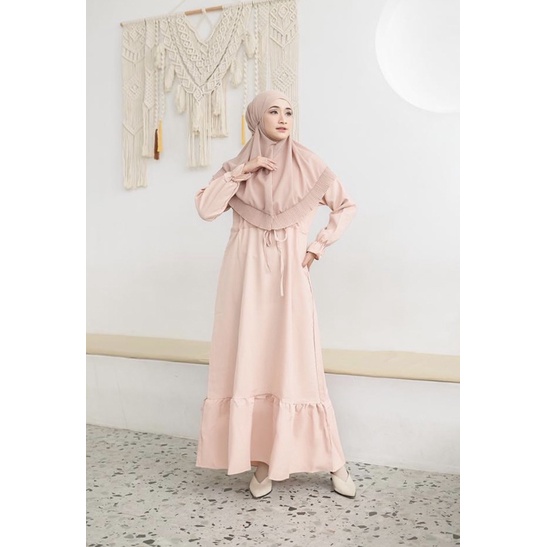 Gamis kania mosscrepe premium