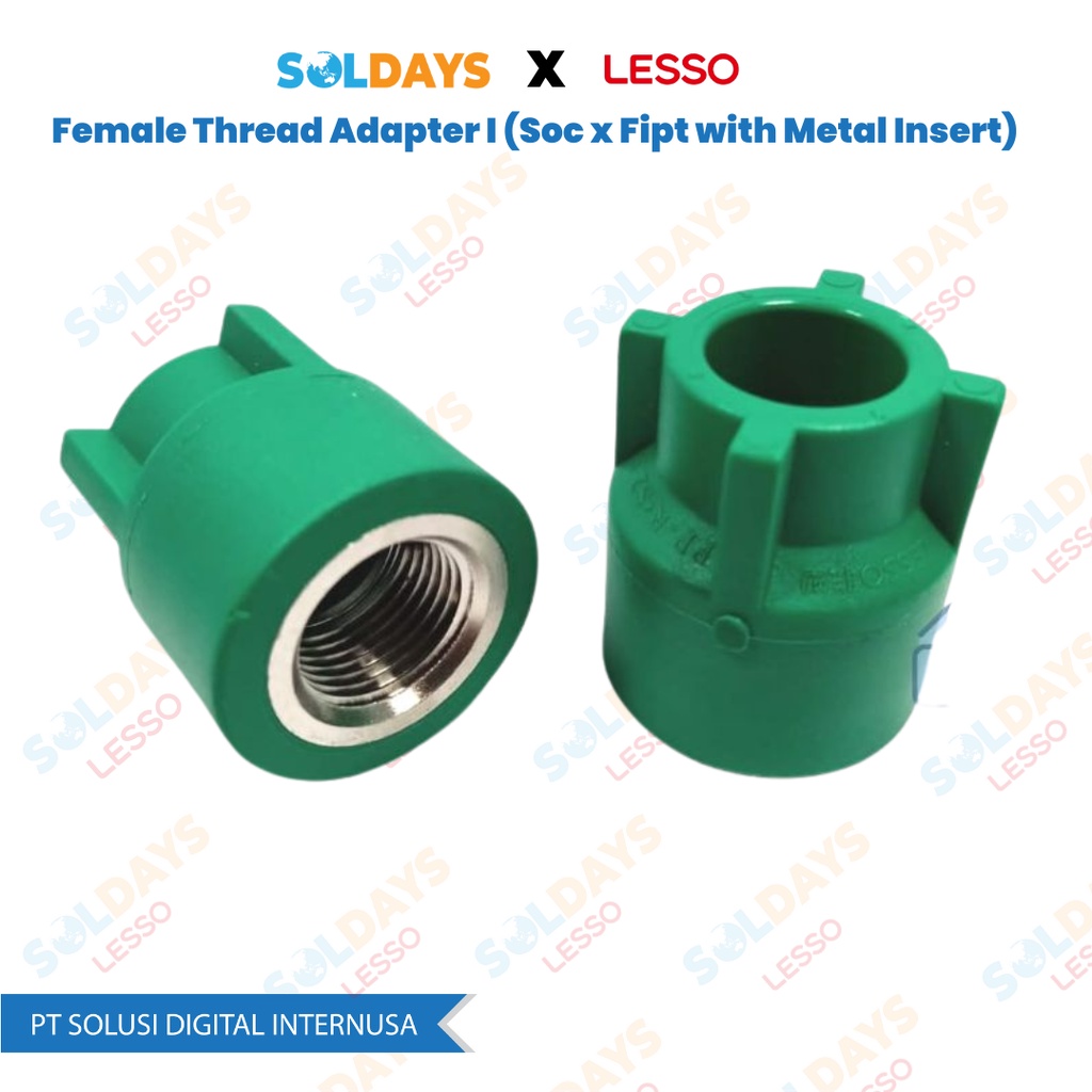 Lesso Female Thread Adapter I dn20X1/2&quot; / Soc x Fipt With Metal Insert / PPR