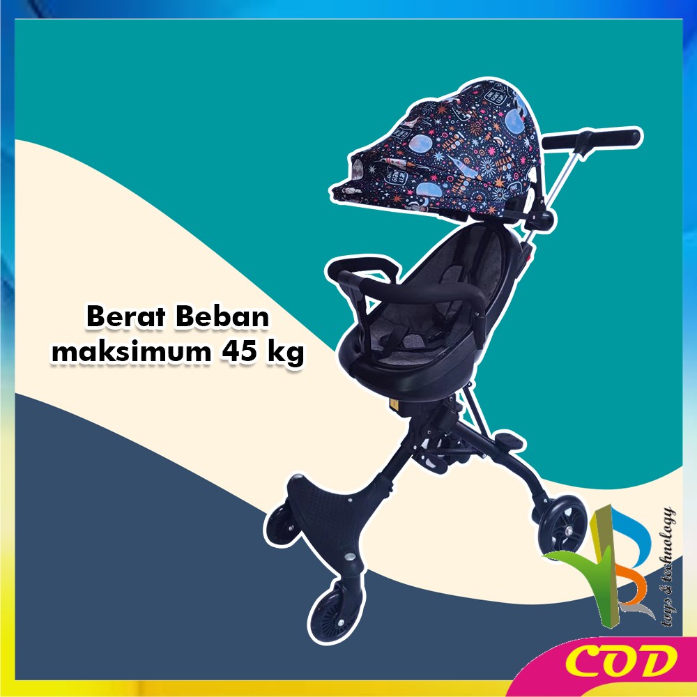 RB-C540 Stroller Lipat Travelling Perlengkapan Bayi Micro Trike / Stroller Baby Canopy Microtrike / Stroller Kereta Dorong Roda 4 Baby Stroller Import