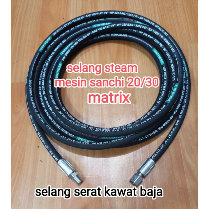 selang steam cuci motor mobil mesin sanchi 20/30 panjang 20 meter