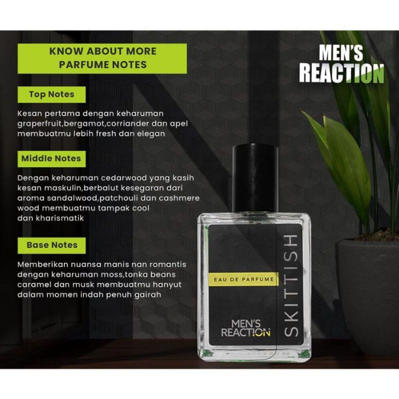 Parfum pemikat wanita Parfum Skittish Parfum pria tahan lama Parfum cowok Skittish Parfum Men's Reaction