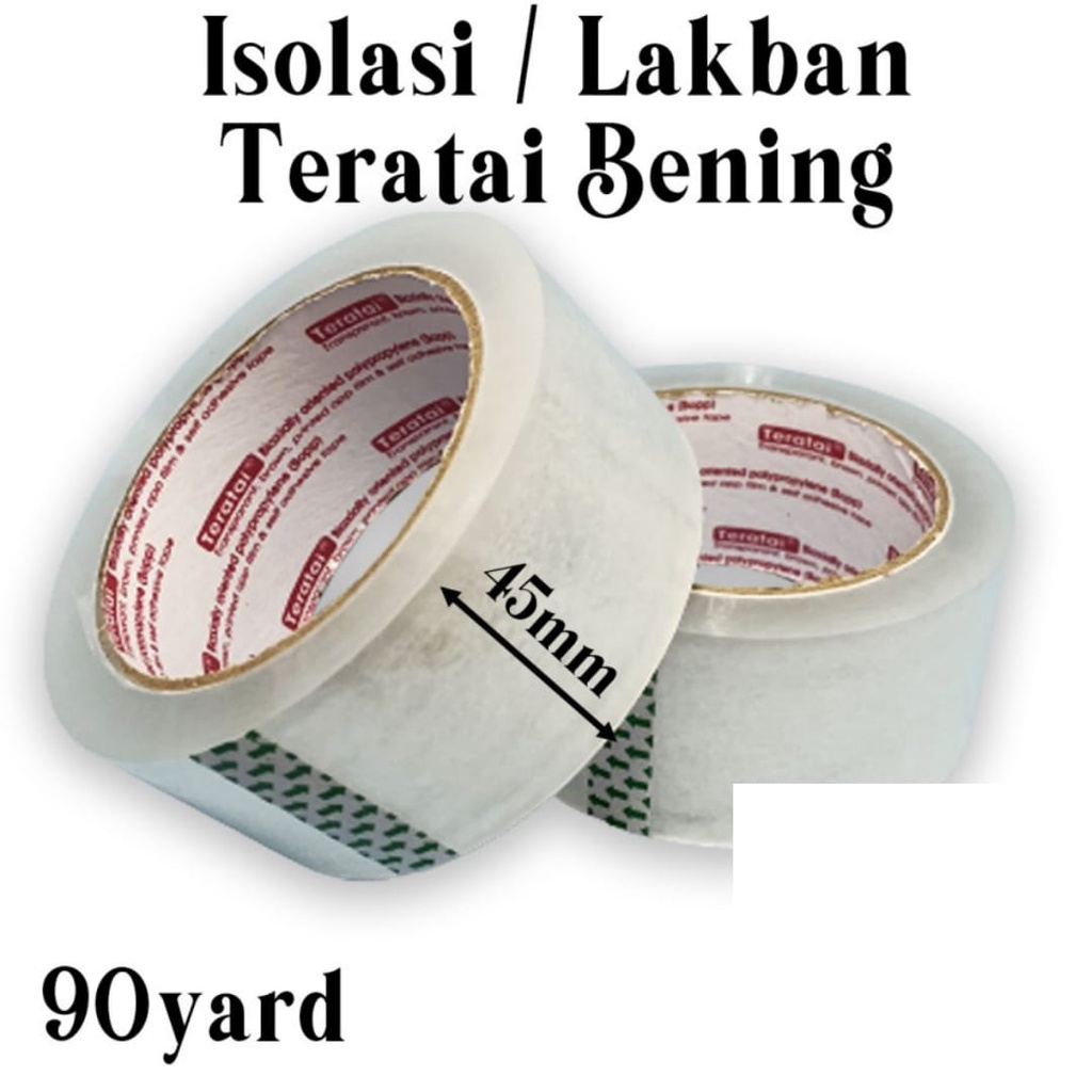 

Lakban Isolasi BENING dan Lakban Cokelat 45mm x 90yd - 1 pcs